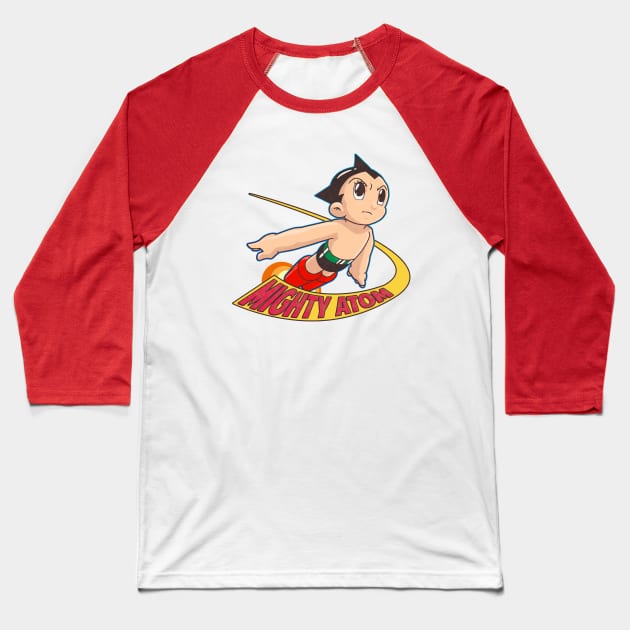 Mighty Atom (鉄腕アトム) Baseball T-Shirt by Doc Multiverse Designs